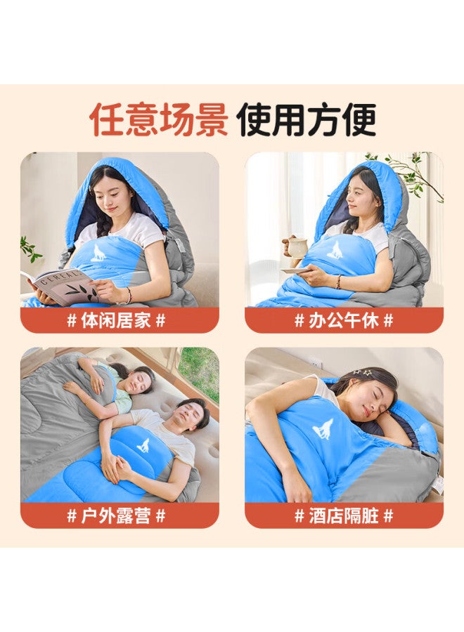 BeiJiLang Beiji Lang Sleeping Bag, Adult Outdoor Travel, Winter And All Seasons, Warm, Indoor Camping, Double, Dirt-proof Cotton Sleeping Bag, 1.0kg - Image 5