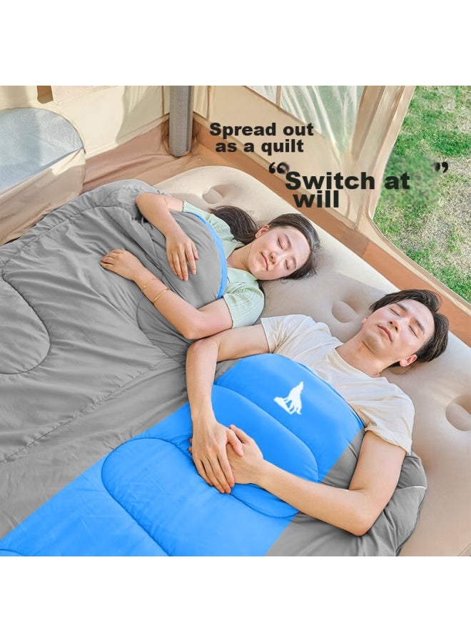 BeiJiLang Beiji Lang Sleeping Bag, Adult Outdoor Travel, Winter And All Seasons, Warm, Indoor Camping, Double, Dirt-proof Cotton Sleeping Bag, 1.0kg - Image 4
