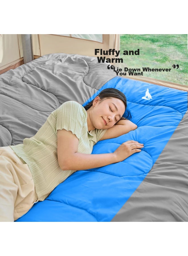 BeiJiLang Beiji Lang Sleeping Bag, Adult Outdoor Travel, Winter And All Seasons, Warm, Indoor Camping, Double, Dirt-proof Cotton Sleeping Bag, 1.0kg - Image 3