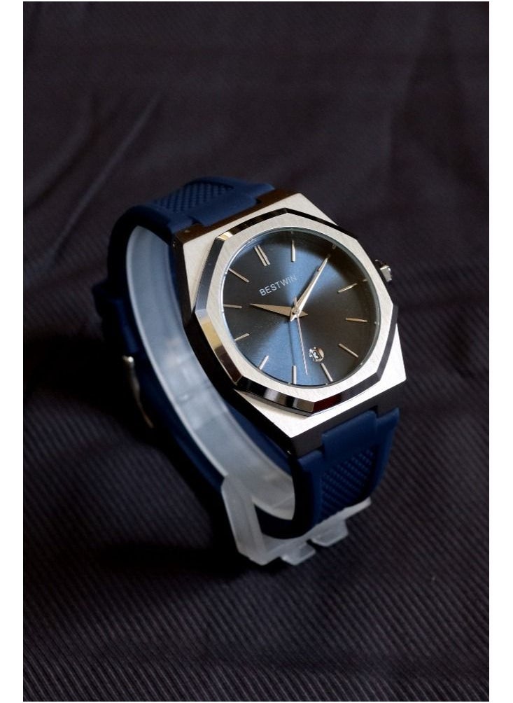 Bestwin Similar to D1 MILANO rubber in silver and blue  - Image 4