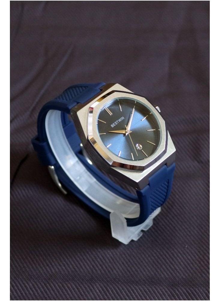 Bestwin Similar to D1 MILANO rubber in silver and blue  - Image 3