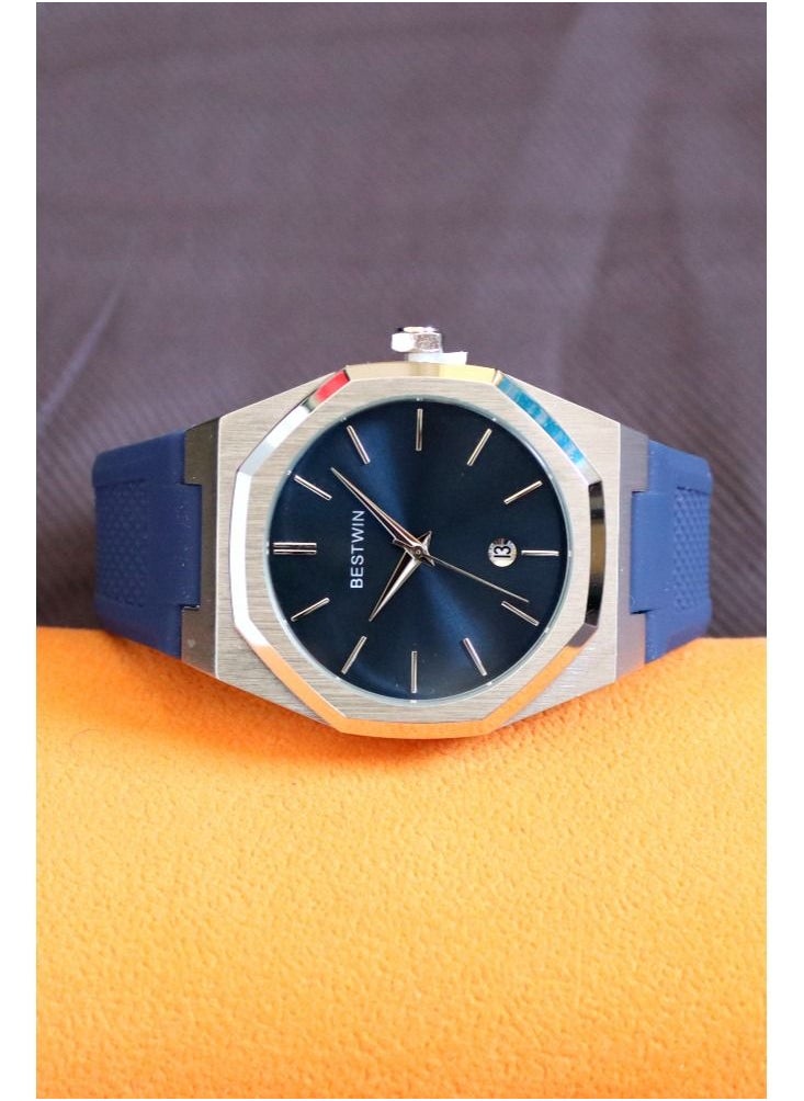 Bestwin Similar to D1 MILANO rubber in silver and blue  - Image 2