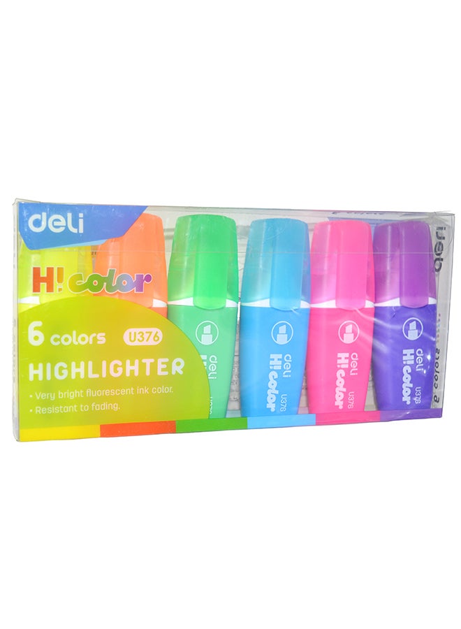DELI MINI HIGHLIGHTER 6P  ASS - Image 1