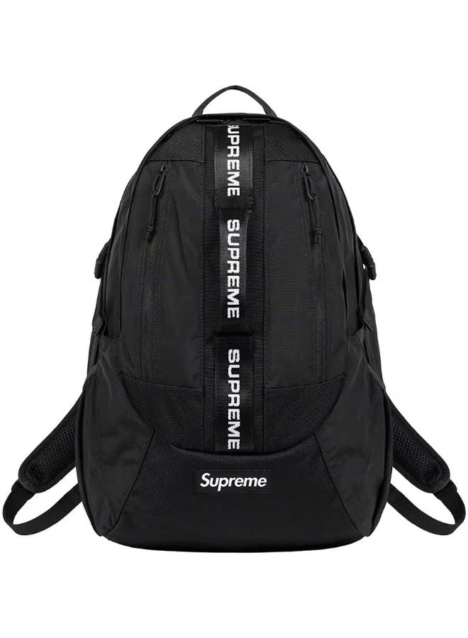 Supreme Backpack with Horizontal Strip Logo, Unisex School Backpack - Image 1