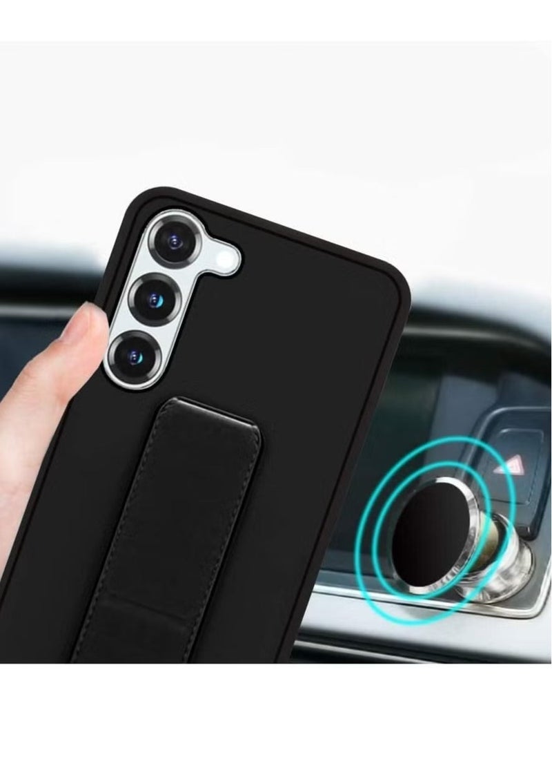 JAJEEK Samsung Galaxy S24 FE Case Cover – Magnetic Car Holder, Silicone Grip, Horizontal & Vertical Kickstand, Wrist Strap, Full Protection Case for Galaxy S24 FE - Image 3