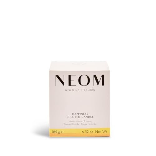 NEOM- Happiness 1 Wick Candle | Neroli, Mimosa & Lemon | Essential Oil Aromatherapy Candle - Image 3