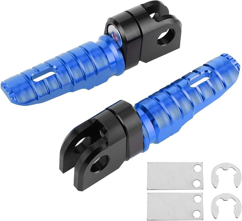 Blue Aluminum Alloy Front Foot Pegs Replacement Pedals For Z125 PRO Z250 Z400 Z900 - Image 1