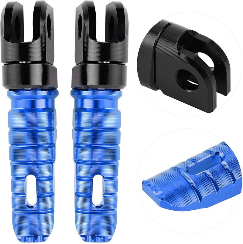 Blue Aluminum Alloy Front Foot Pegs Replacement Pedals For Z125 PRO Z250 Z400 Z900 - Image 2
