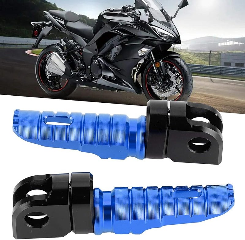 Blue Aluminum Alloy Front Foot Pegs Replacement Pedals For Z125 PRO Z250 Z400 Z900 - Image 5