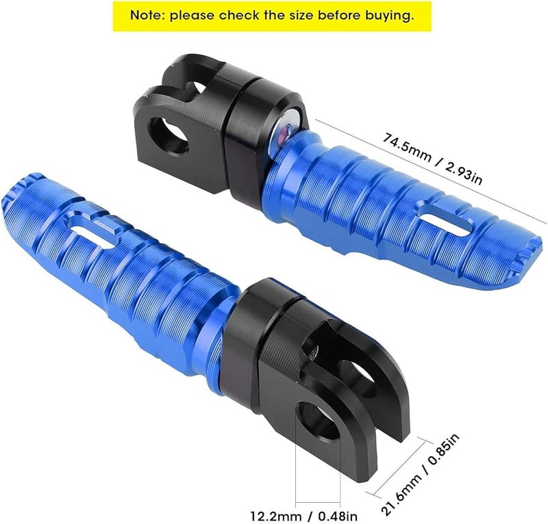 Blue Aluminum Alloy Front Foot Pegs Replacement Pedals For Z125 PRO Z250 Z400 Z900 - Image 4