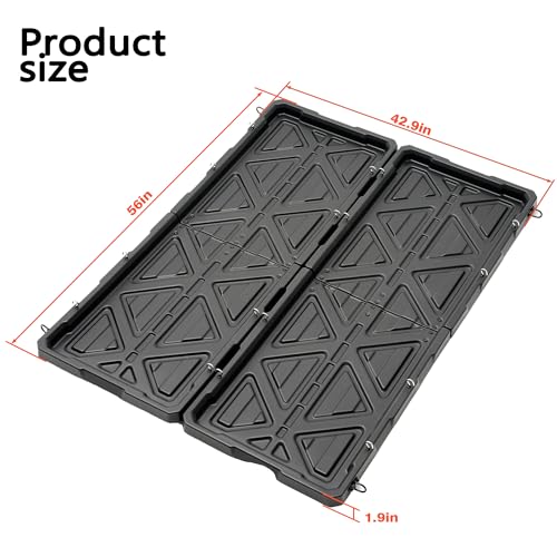 KOKSHELY Truck Bed Slide Out Cargo Tray, 56" L x 42.9" W Size Slide-Out Truck Bed Organizer Tray for 5’+Long Beds, Sliding Truck Organizers and Storage Tray with Open Hooks & Elastic Cargo Net - Image 4
