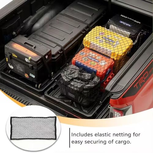 KOKSHELY Truck Bed Slide Out Cargo Tray, 56" L x 42.9" W Size Slide-Out Truck Bed Organizer Tray for 5’+Long Beds, Sliding Truck Organizers and Storage Tray with Open Hooks & Elastic Cargo Net - Image 2