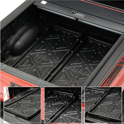 KOKSHELY Truck Bed Slide Out Cargo Tray, 56" L x 42.9" W Size Slide-Out Truck Bed Organizer Tray for 5’+Long Beds, Sliding Truck Organizers and Storage Tray with Open Hooks & Elastic Cargo Net - Image 3
