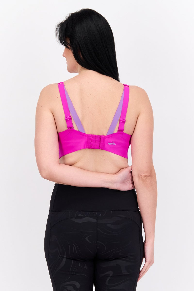 Brooks Women Sportswear Fit Lightly Padded Running Sports Bra, Purple - Image 3