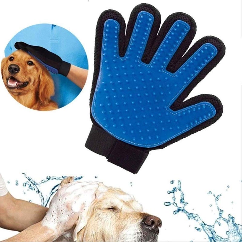 Smitex Animal Massage Hair Removal Dog Grooming True Touch Shedding Brush Gloves - Image 5