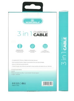 Winmax 3 in 1 Charging Cable - Denim Braided Wire  - Image 5