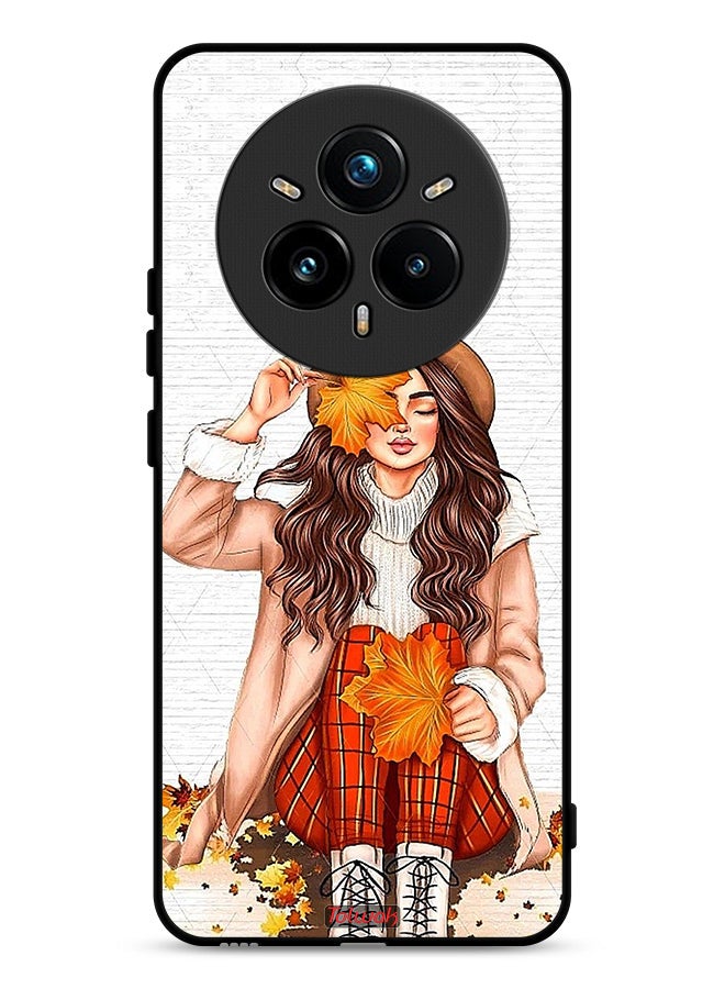 Tolwak Realme 14 Pro Plus 5G Protective Case Cover Holding Autumn Leaves Art