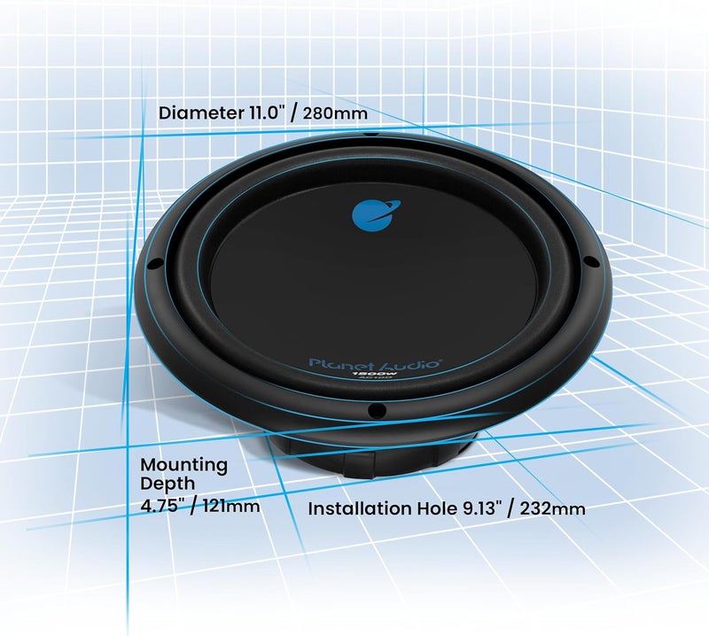 Planet Audio AC10D Anarchy Series 10 Inch Car Subwoofer - 1500 Watts Max, Dual 4 Ohm Voice Coil - Image 5