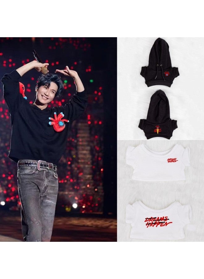 1015/20cm Doll Cotton Doll Clothes Chen Chusheng Same Concert Sweater T-shirt Rab Cloth Doll Wear-Specification:20cm-Color:Black Clothes, Same Style T-shirt - Image 2