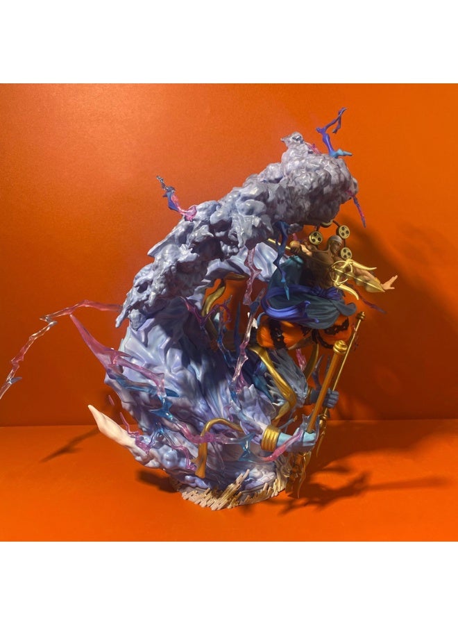 HALAMODO One Piece 37cm Enel Thor Battle Action Figure - Giant Anime Model with Lightning Effect, Desk Centerpiece and Awesome Birthday Gift - Image 3