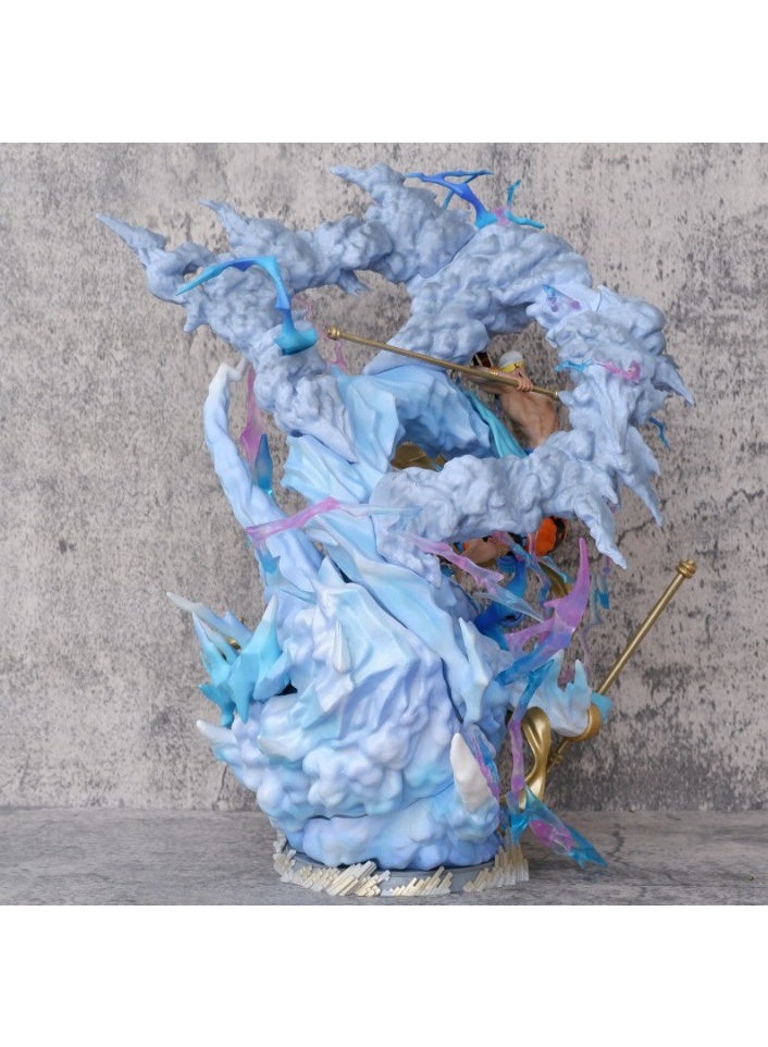 HALAMODO One Piece 37cm Enel Thor Battle Action Figure - Giant Anime Model with Lightning Effect, Desk Centerpiece and Awesome Birthday Gift - Image 5