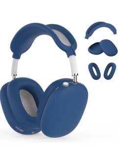 3 Pack Silicone Case Cover Compatible For Air Pods Max Anti Scratch Ear Pad Case Cover Ear Cups Cover Headband Cover Set For Air Pods Max Soft Skin Cover Headphones Accessories Blue
