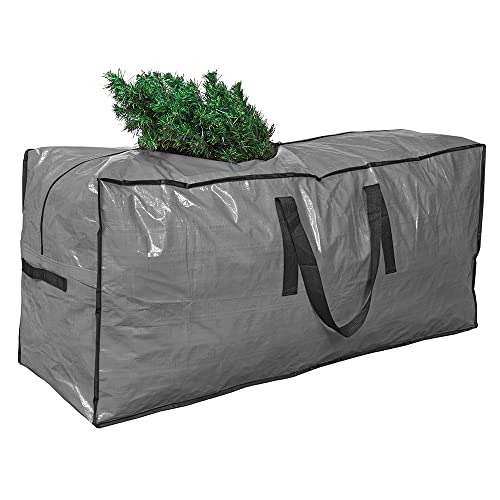 ProPik Artificial Tree Storage Bag | Fits Up to 7 ft. Tall Disassembled Tree | 45" x 15" x 20" Holiday Tree Storage Case | Perfect Xmas Storage Container with Sleek Zipper and Handles (Gray) - Image 1