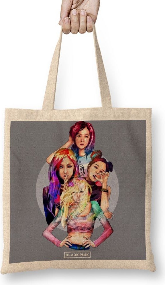 Baskı Dükkanı Print Shop Blackpink Jisoo Jennie Rosé Lisa Tote Bag Long Handle 