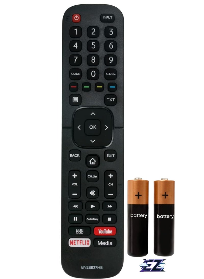 ELTRAZONE New Replacement Remote Control Suitable for Hisense TV EN2BB27H EN2BB27HB with battery - Image 1