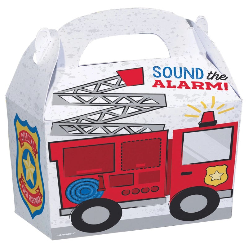 Amscan First Responders Treat Boxes 75 x 55 x 425 Pack of 8 Multicolor Durable Paper Gift Boxes Perfect for Celebrations Parties Appreciation Events - Image 3