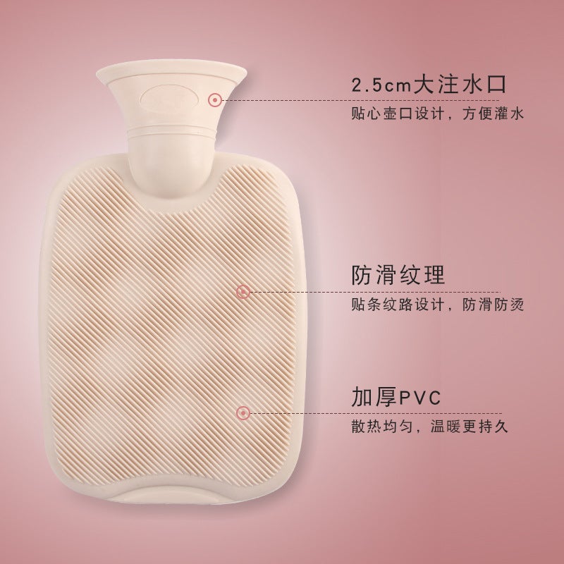 Spot Double-Hand Plush Cloth Cover Water-Filled Water Bag Pvc Water-Filled Warm Handbag Water-Filled Warm Handbag Warm Hand - Image 4