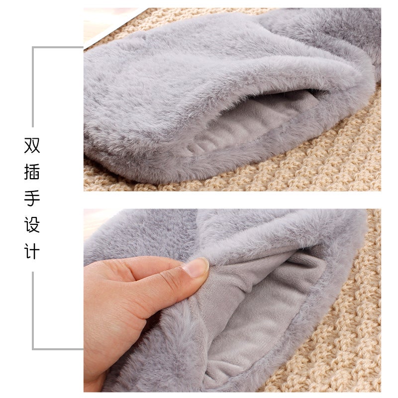 Spot Double-Hand Plush Cloth Cover Water-Filled Water Bag Pvc Water-Filled Warm Handbag Water-Filled Warm Handbag Warm Hand - Image 5