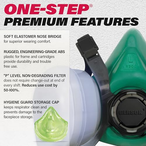 GERSON NIOSH 8311 One Step Disposable Half Mask Respirator Large - Image 2