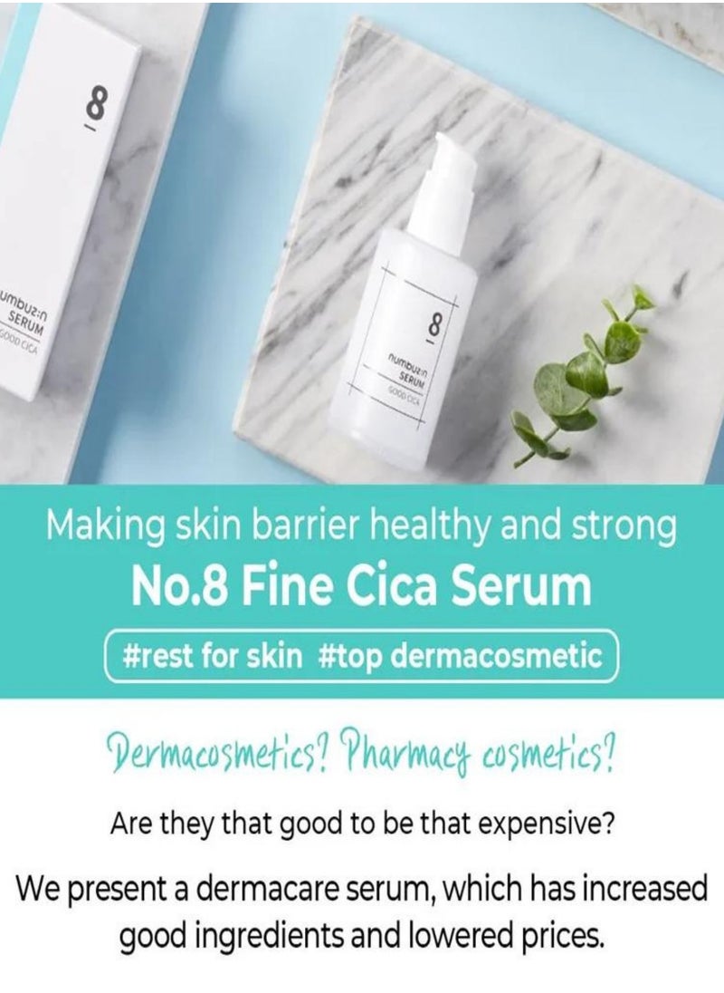 numbuzin numbuzin No.8 Fine Cica Serum 50ml | Calming Skin, Cica ingredients, for Sudden Breakouts, Protect Skin  - Image 5
