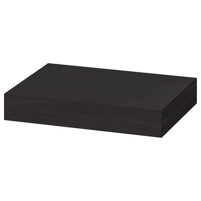 Baitique Wall Shelf, Black-Brown, Invisible Mounting, 30x26 cm - Image 1