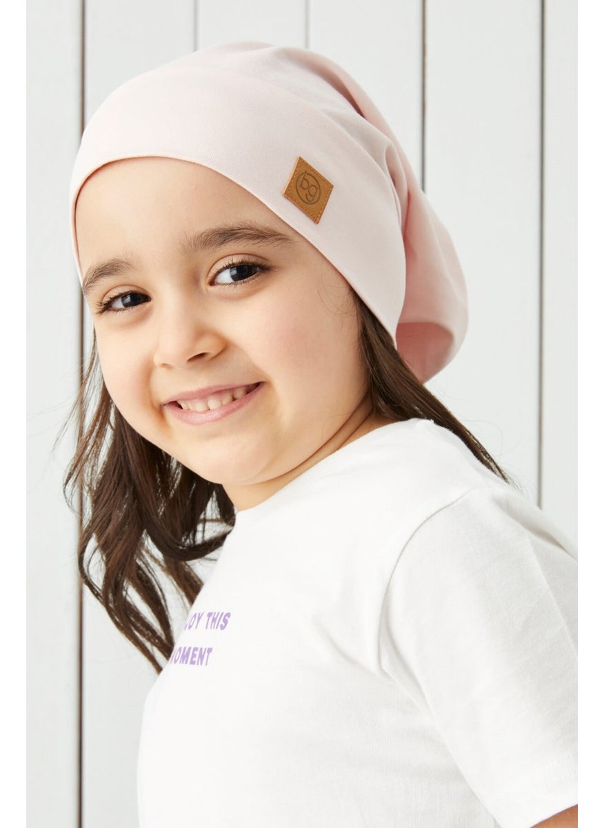 Babygiz Girl Powder Yarn 4 Season Hat Beanie Buff Soft Combed Cotton  - Image 2