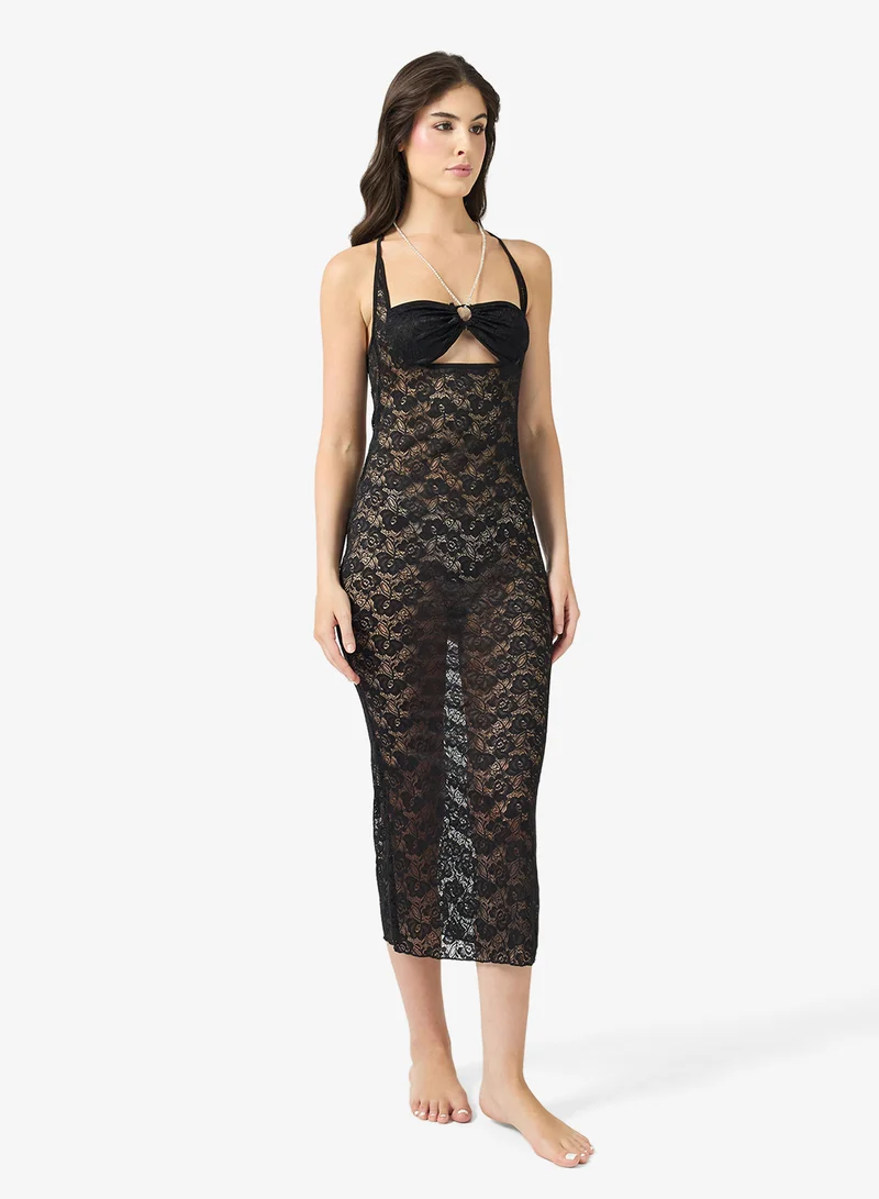 ELLA  Lace Night Dress With Robe for Women | Best Price UAE