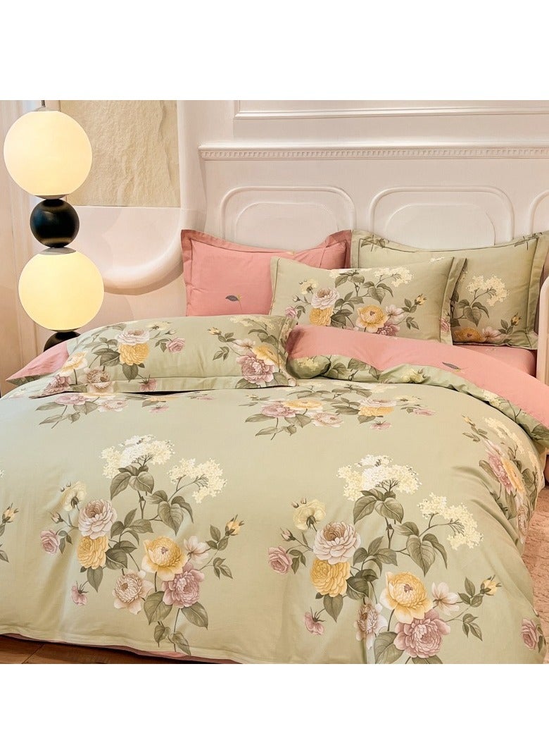 French High-End 60 Thread Pure Cotton Embroidered Bedding Four Piece Set - Image 1