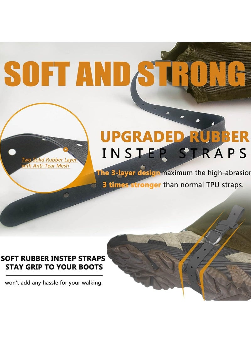 Generic Leg Gaiters Ultra HIGH-Performance Hunting Gaiters, 100% Waterproof Hiking Gaiters with Upgraded Rubber Foot Strap,  Adjustable Snow Boot Gaiters. Anti-insect, anti-snake and anti-sand desert trekking equipment - Image 3