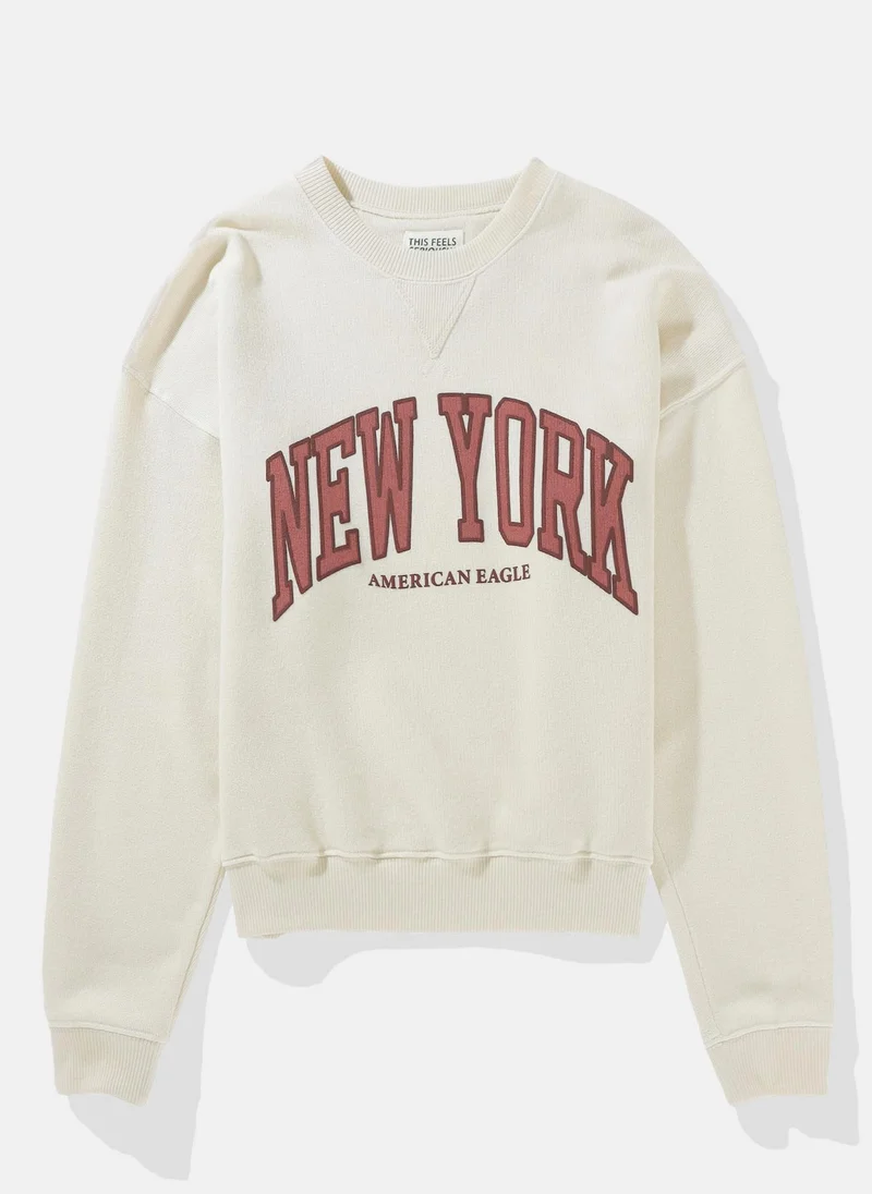 American Eagle AE Relaxed Graphic Crew Neck Sweatshirt