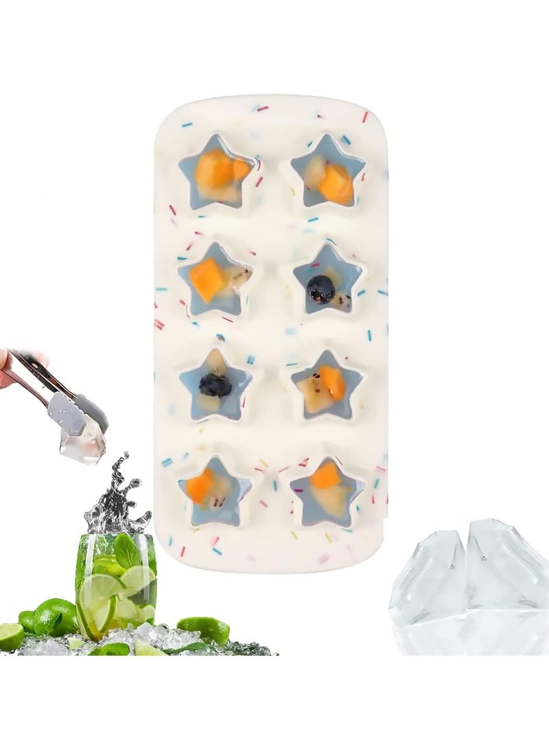 general Ice Cube Trays, Silicone Easy Release Ice Cube Moulds BPA Free 8-Ice Tray for Freezing Drinks, DIY Baby Food, Chocolate Jelly, Ice Cream - Image 1