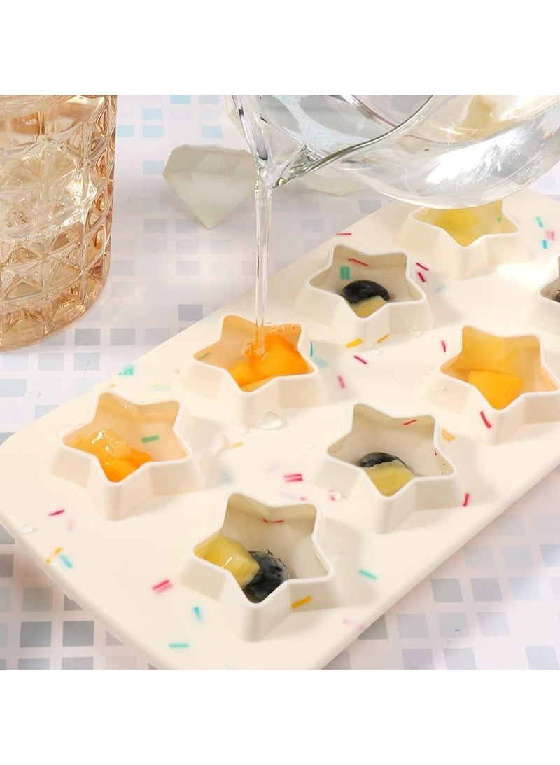 general Ice Cube Trays, Silicone Easy Release Ice Cube Moulds BPA Free 8-Ice Tray for Freezing Drinks, DIY Baby Food, Chocolate Jelly, Ice Cream - Image 2