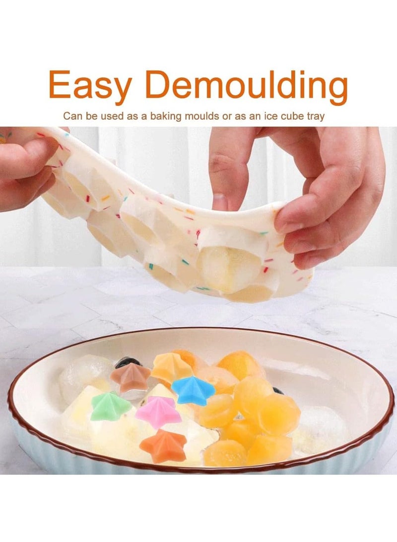 general Ice Cube Trays, Silicone Easy Release Ice Cube Moulds BPA Free 8-Ice Tray for Freezing Drinks, DIY Baby Food, Chocolate Jelly, Ice Cream - Image 4