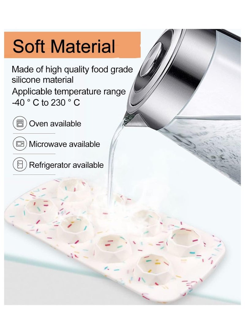 general Ice Cube Trays, Silicone Easy Release Ice Cube Moulds BPA Free 8-Ice Tray for Freezing Drinks, DIY Baby Food, Chocolate Jelly, Ice Cream - Image 5