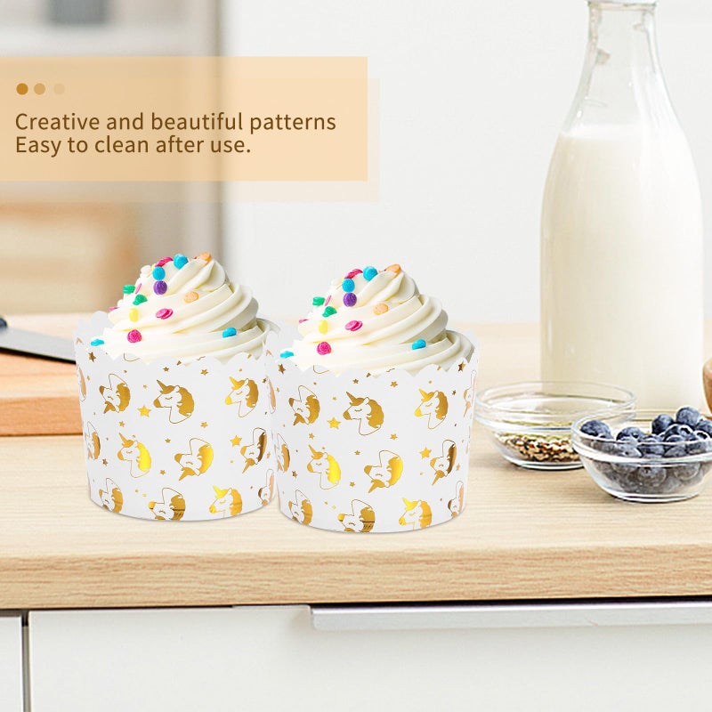 Disposable Foil Muffin Cups 50 Pcs Baking Liners For Cupcakes And Desserts - Image 5