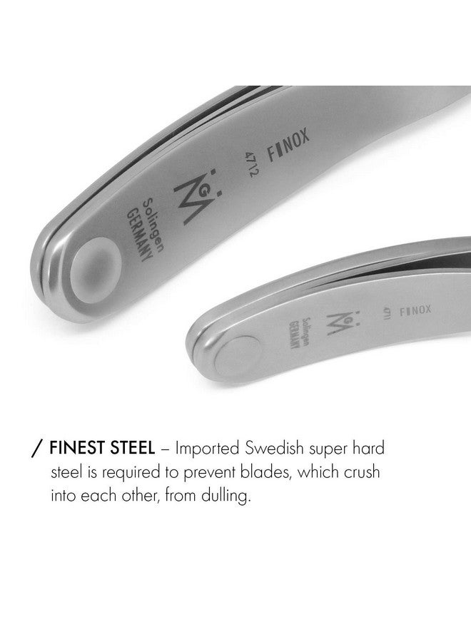 GERMANIKURE Nail Clippers Set in Black Leather Case - Ethically Made in Solingen Germany, FINOX Stainless Steel Tools - Professional Quality Manicure & Pedicure Kit - Image 4