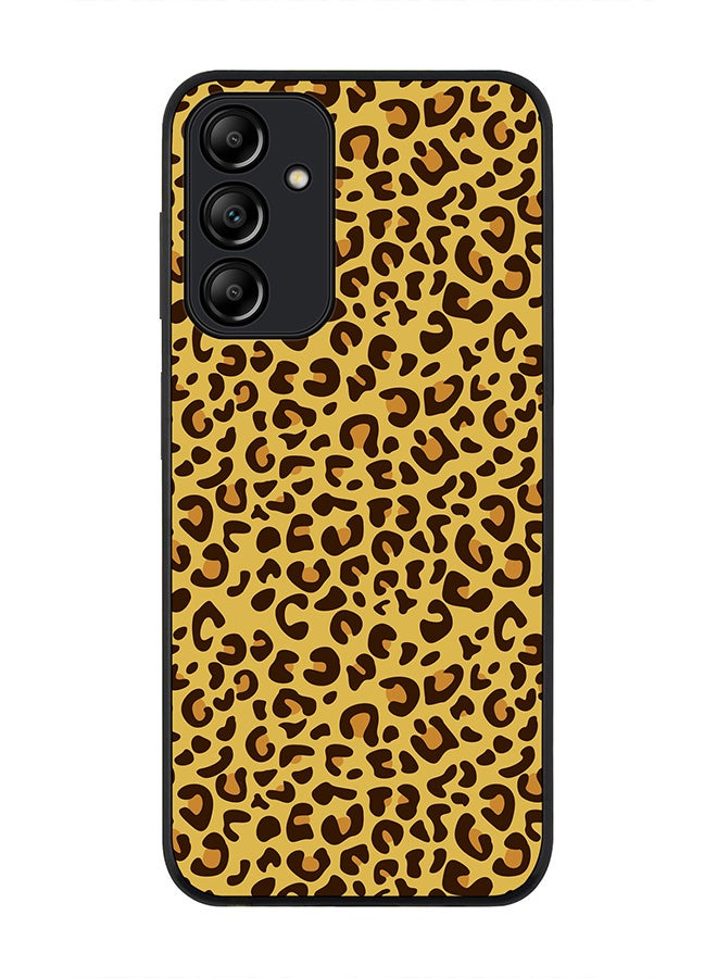 Stylizedd Rugged Black edge case for Samsung Galaxy A15 / A15 5G, Slim fit Soft Case Flexible Anti Drop TPU Gel Thin Cover- Leopard Skin Print - Image 1