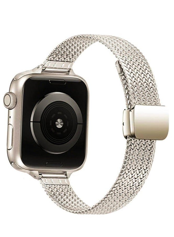 إتش إل تيك متوافق مع الأشرطة ووتش أبل للمرأة ، 46mm 42mm 44mm 45mm 49mm ، غير القابل للصدأ شبكة أسلاك الفولاذ المغناطيسي الأشرطة ، ينطبق على سلسلة iWatch 10 9 8 6 5 3 2 1 SE - Image 2