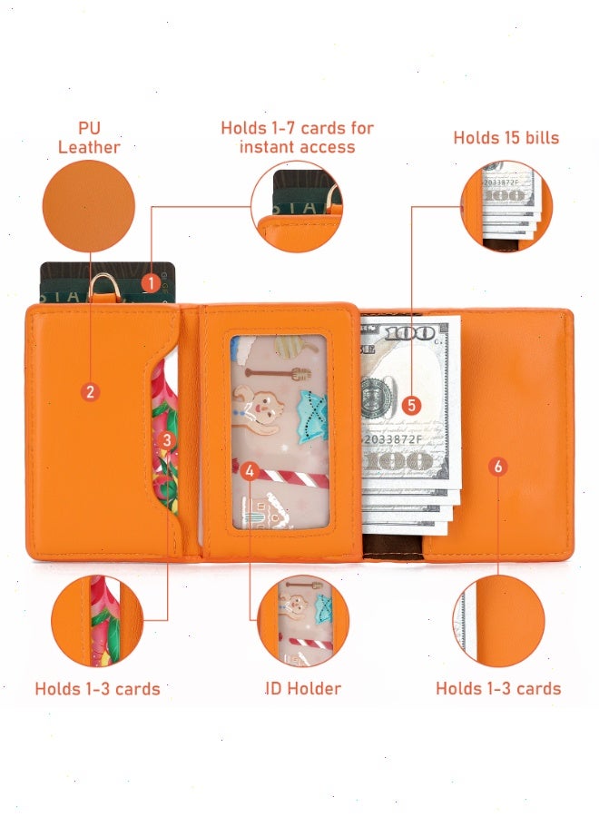 Noetopolis RFID Safe Wallet Women Popup Card Holder, Slim Ladies Wallet Elegant with Coin Pouch & Aluminum Slots, Small Cute Card Wallet with silicone Bead Bracelet Daily Use - Image 4