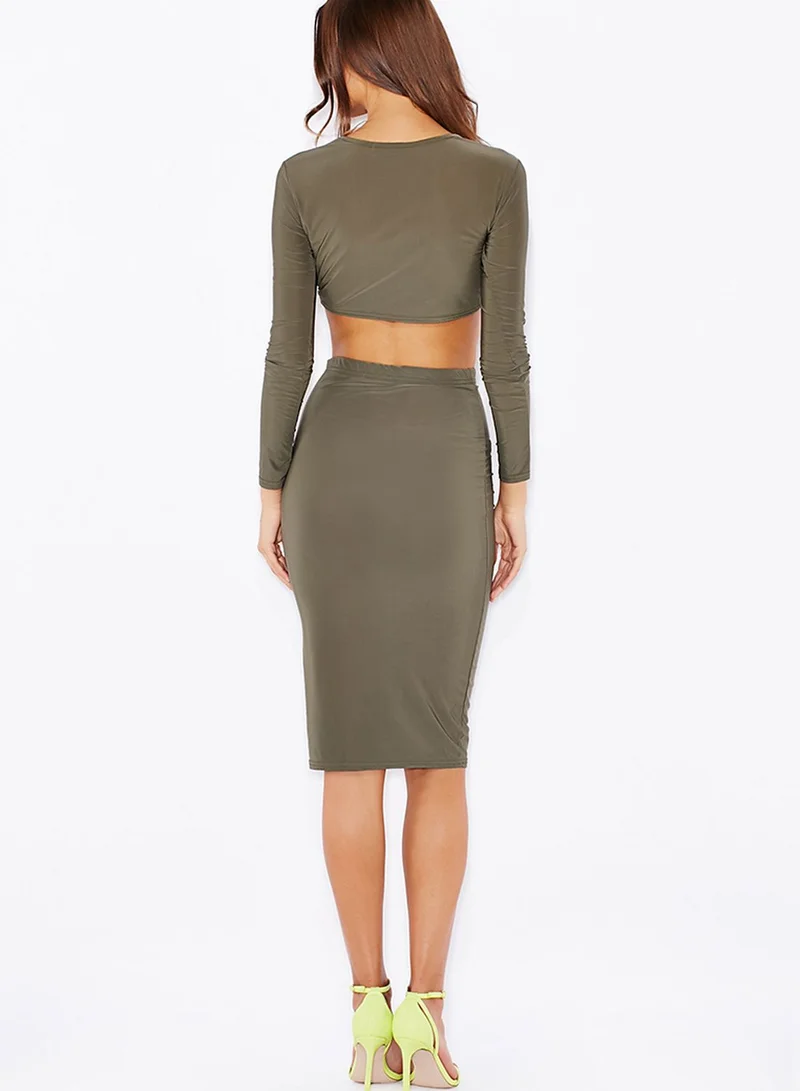 Ginger Knot Grop Top Skirt Set